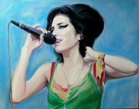 Amy Winehouse. In opdracht. 80 x 60